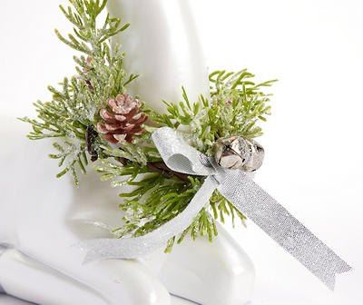 Frosted Forest White Shiny Sitting Deer Tabletop Decor