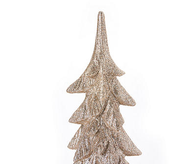 Frosted Forest 15.5" Gold Glitter Tree Tabletop Decor