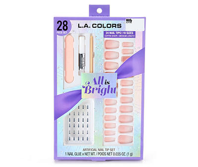 All is Bright 28-Piece Artificial Nail Tip Set