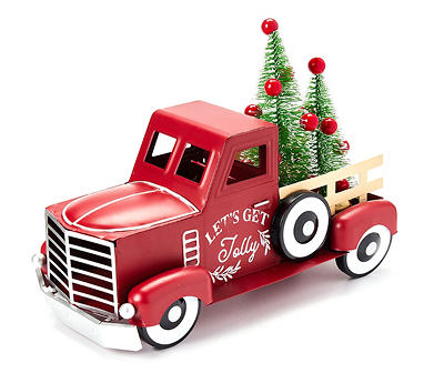Santa's Workshop "Let's Get Jolly" Metal Truck & Tree Tabletop Decor