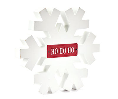 Santa's Workshop "Ho Ho Ho" Snowflake Tabletop Decor