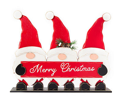 Santa's Workshop "Merry Christmas" Santa Gnome Tabletop Decor