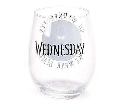 Wednesday "We Wear Black" Stemless Wineglass, 20 oz.