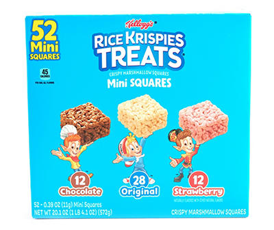 Kellogg's Rice Krispies Treats Mini Marshmallow Snack Bars, Variety Pack, 20.1 oz, 52 Count