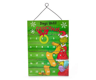 "Days Until Grinchmas" Hanging Countdown Calendar