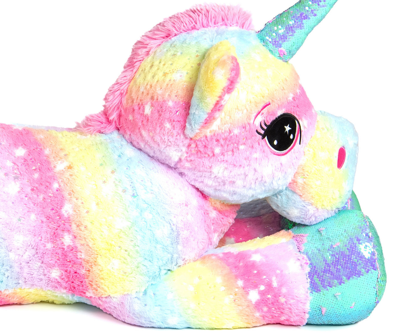 Rainbow Jumbo Unicorn Plush Toy, (43")
