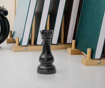 Black Rook Ceramic Chess Decor