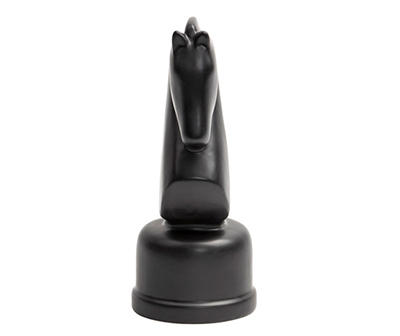 Black Knight Ceramic Chess Decor