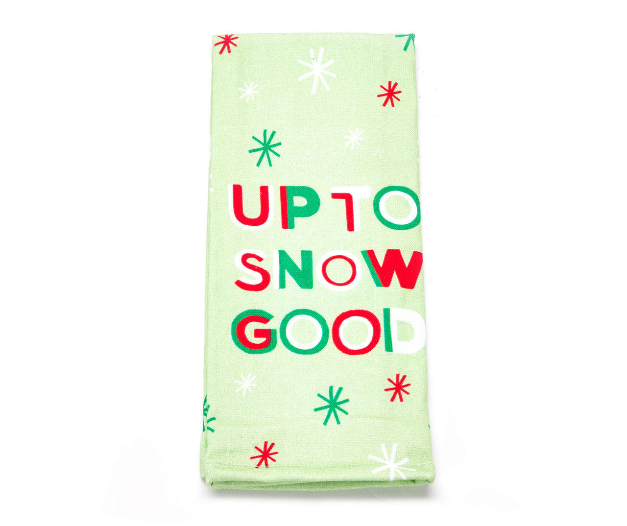"Up to Snow Good" Green Kitchen Towel