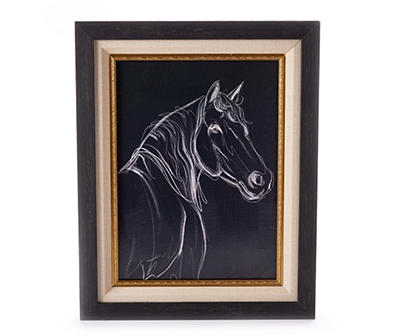 Horse Line Art Double Framed Wall Art, (16" x 20")