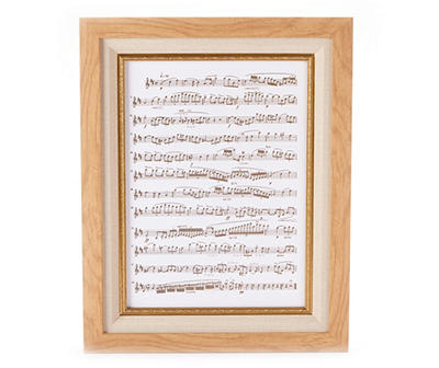 Sheet Music Double Framed Wall Art, (15.2