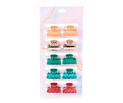Multi-Color 10-Piece Mini Claw Clip Set
