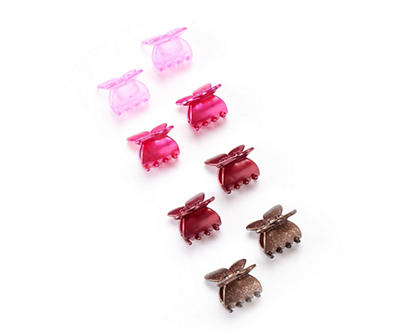 Magenta & Pink 8-Piece Butterfly Claw Clip Set