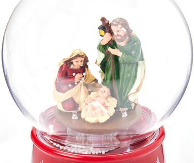 Nativity Scene LED Musical Blowing Snow Globe