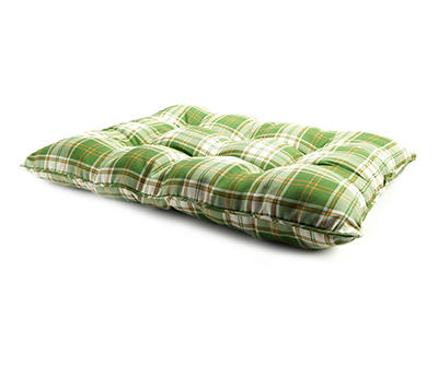 Ashton Green Plaid Cotton Pet Bed, (27" x 36")