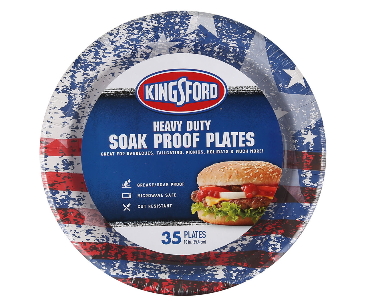 Kingsford Stars Heavy Duty Soak Proof Paper Plates, 35Count Big Lots