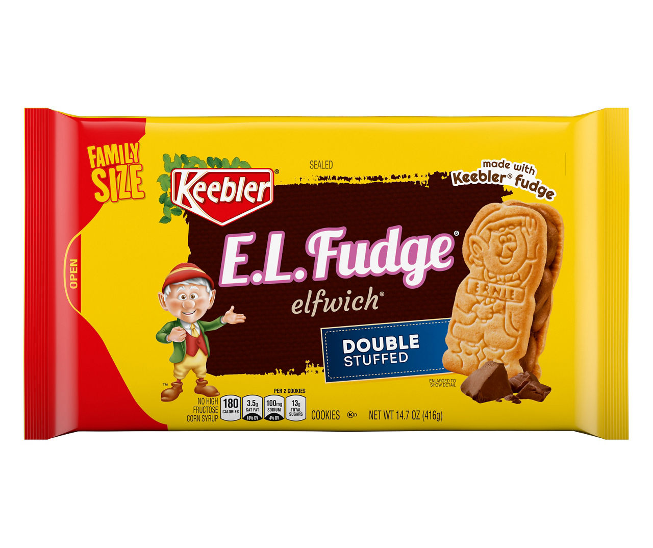 Keebler E.L. Fudge Double Stuffed Elfwich Cookies, 14.7 Oz. Big Lots