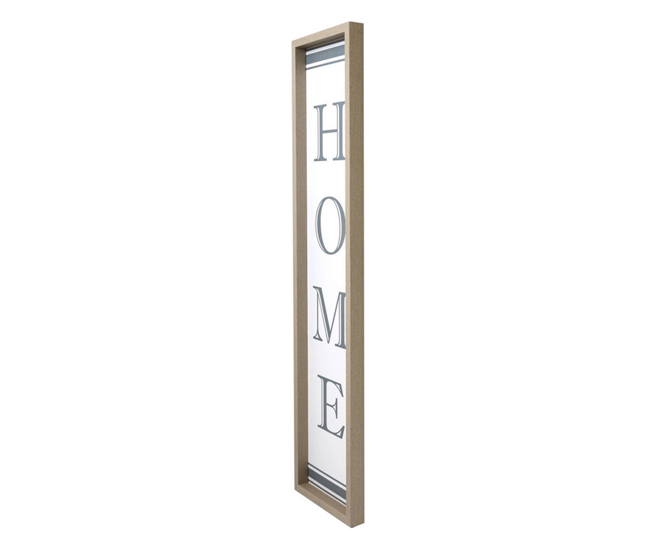"Home" Flour Sack Stripe Framed Wall Decor