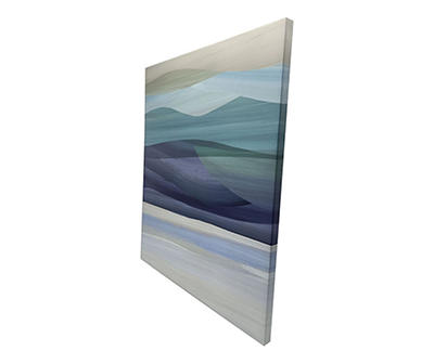 Multi-Blue Ocean Abstract 2-Piece Art Canvas Set, (16" x 20")