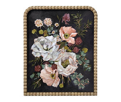 Flower Bunch Beaded Frame Art, (16.8" x 21")