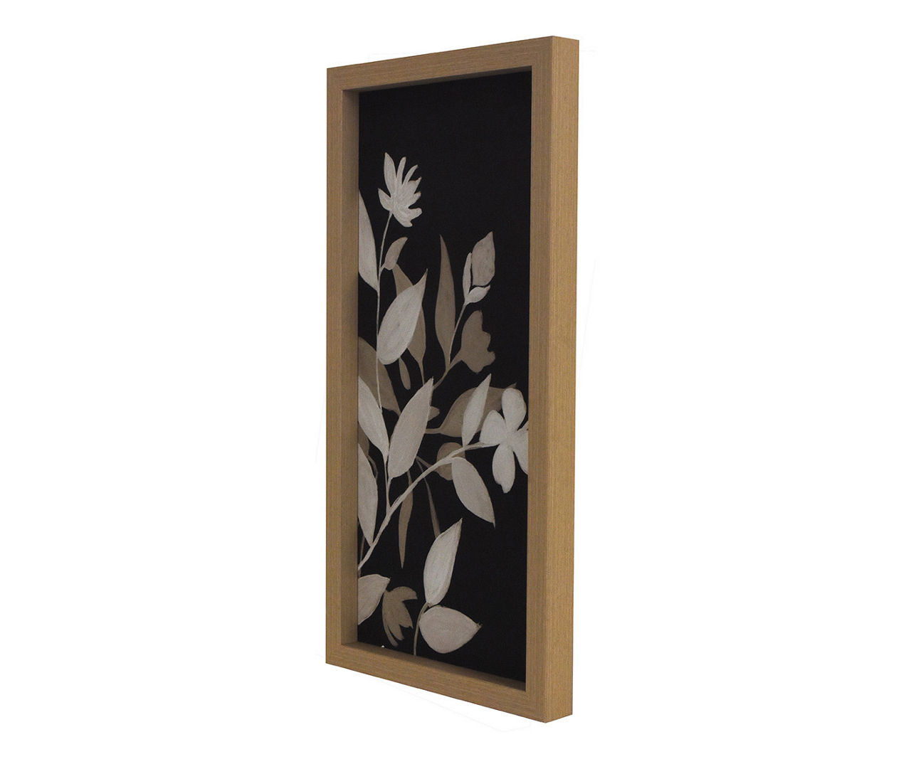 Midnight Flower Silhouette 2-Piece Framed Canvas Art Set