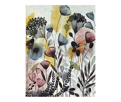 Watercolor Wild Flowers Art Decor, (12" x 16")