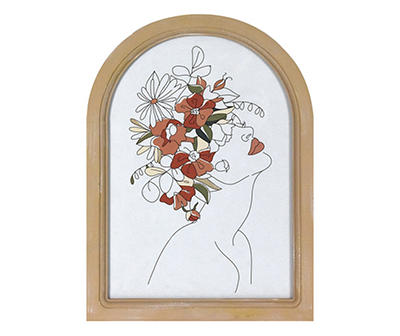 Woman with Floral Arch Framed Art, (12" x 16")