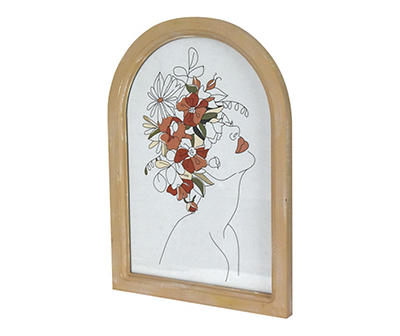 Woman with Floral Arch Framed Art, (12" x 16")
