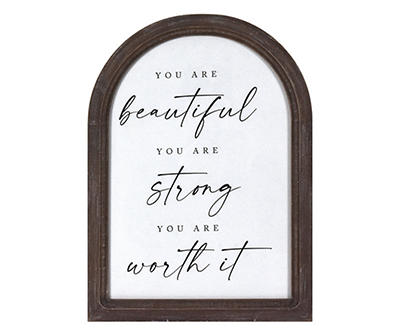 "You Are Beautiful" Arch Framed Wall Decor