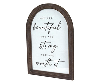 "You Are Beautiful" Arch Framed Wall Decor