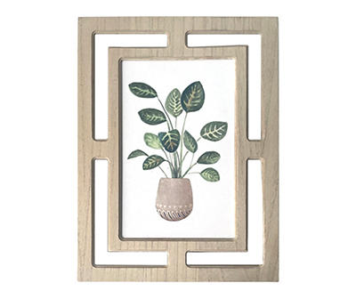 Potted Croton Plant Cut-Out Wall Decor