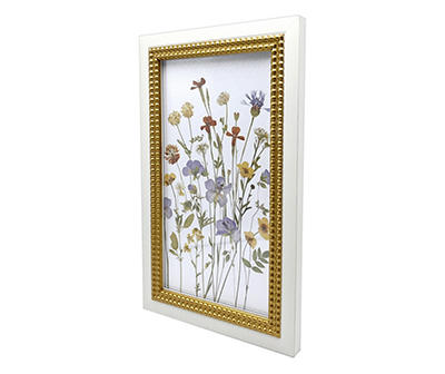 Pressed Flower Double Beaded Frame Art, (10" x 16")