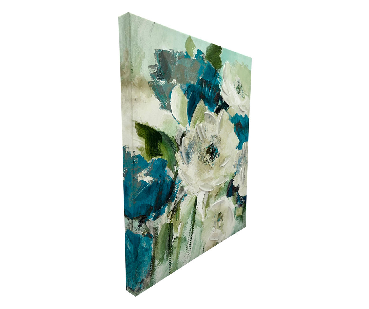 Blue & White Flowers Art Canvas, (16