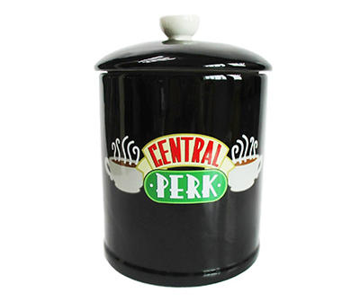 Friends Black Central Perk Ceramic Canister, (10")