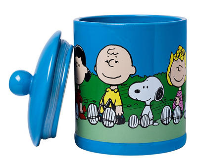 Peanuts Blue Group Ceramic Canister, (10")