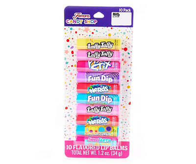 Assorted Candy Shop Flavored Lip Balms, 10-Pack