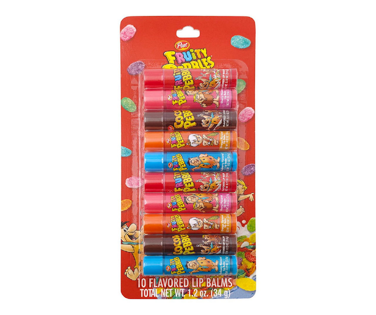 Fruity Pebbles Assorted Cereal Flavored Lip Balms, 10Pack Big Lots