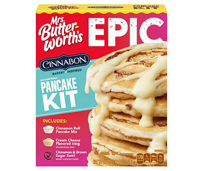 Mrs. Butterworth's Epic Cinnabon Bakery Inspired Pancake Kit, 25 Oz.