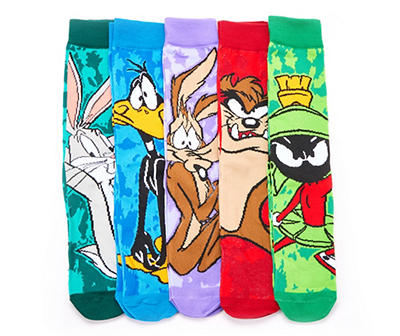 Looney Tunes Mixed Character Crew Socks, 5-Pack