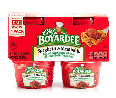 Spaghetti & Meatballs Microwave Meal, 4-Count