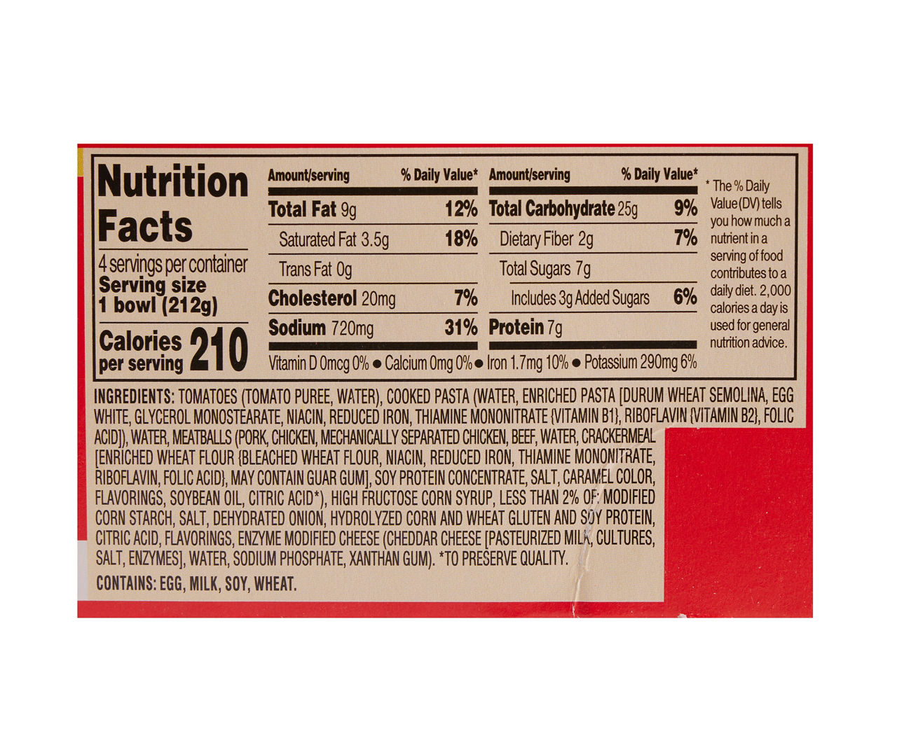 Spaghetti & Meatballs Microwave Meal, 4-Count