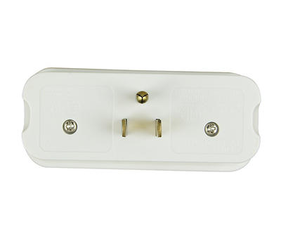 White 3-Outlet Wall Tap Adapter, 2-Pack