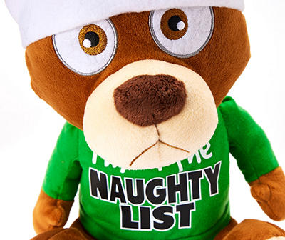 10" Naughty Bear Animated Plush Decor