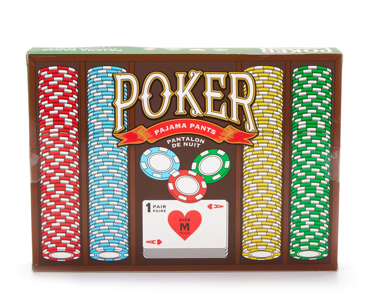 Men's Green & White Poker Novelty Lounge Pants Big Lots