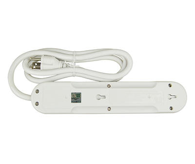 White 6-Outlet Indoor Surge Protector
