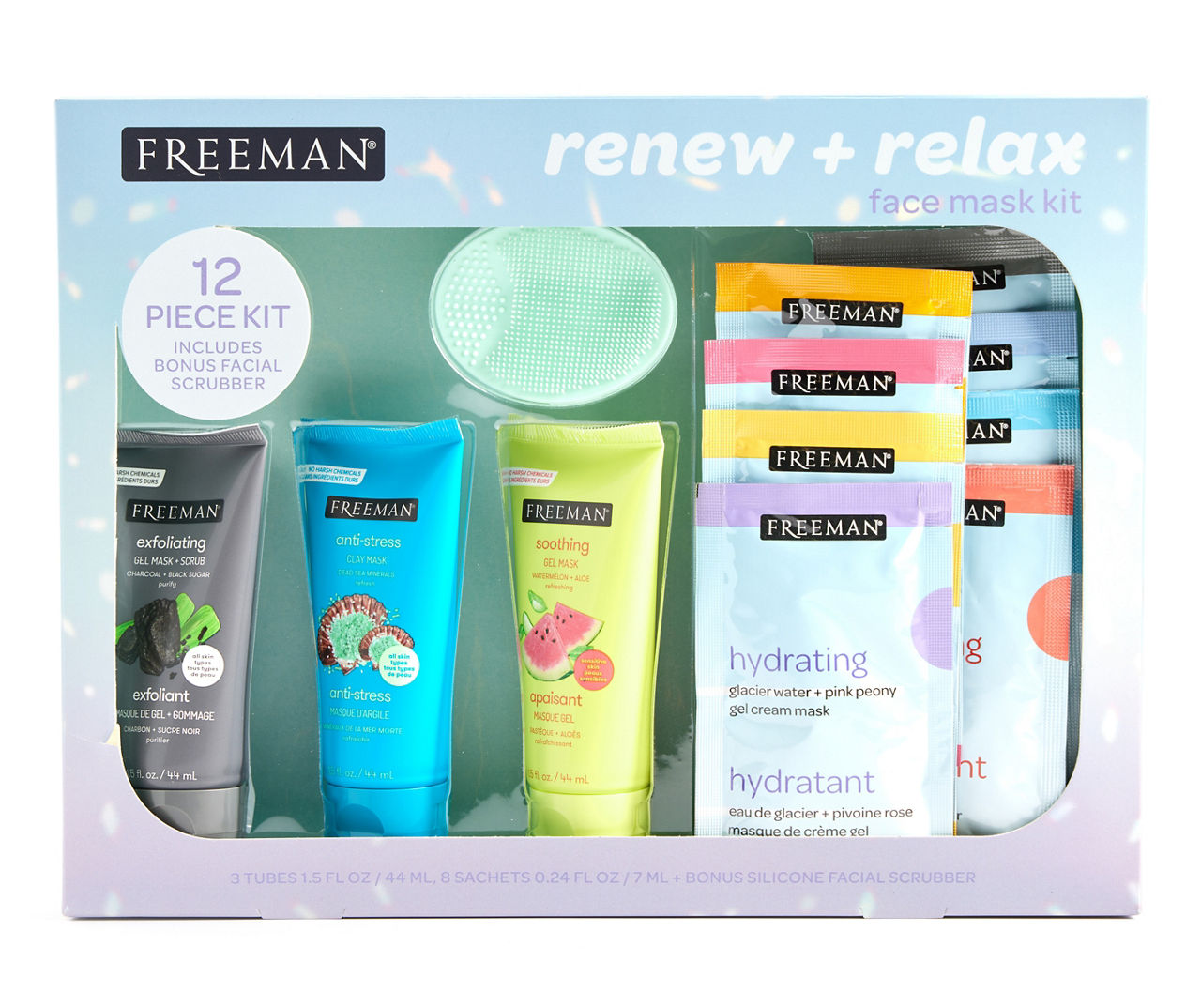 Freeman Renew & Relax 12Piece Face Mask Kit Big Lots