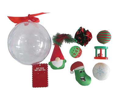 Holiday Ornament 7-Piece Cat Toy Set