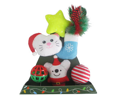 Holiday Tree 6-Piece Cat Toy Set