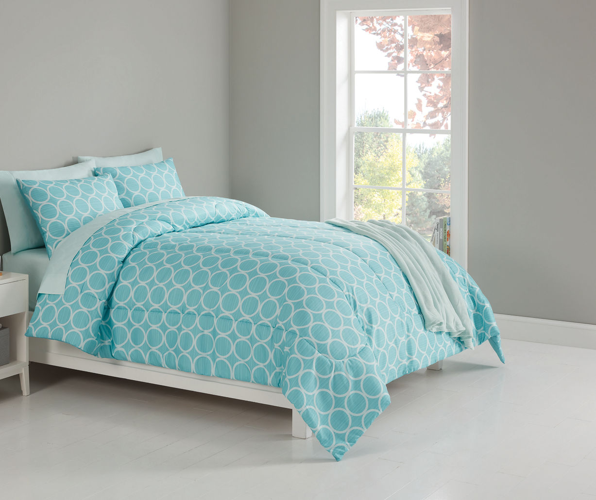 Blue Circles Full 8Piece BedinaBag Set Big Lots