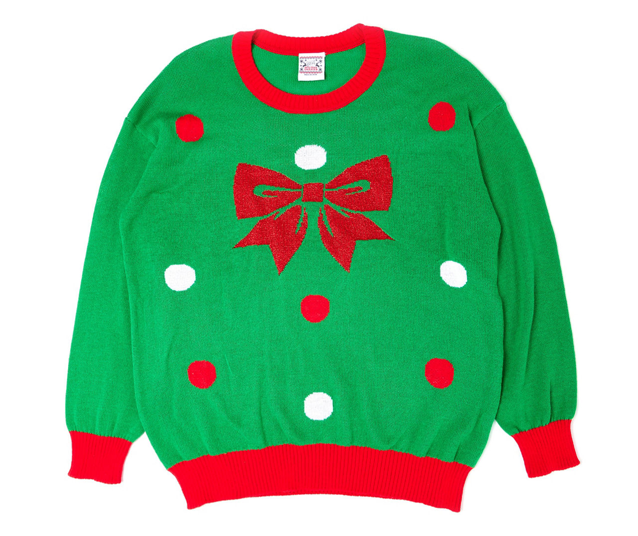 Women's Green & Red Gift Ribbon Ugly Sweater | Big Lots